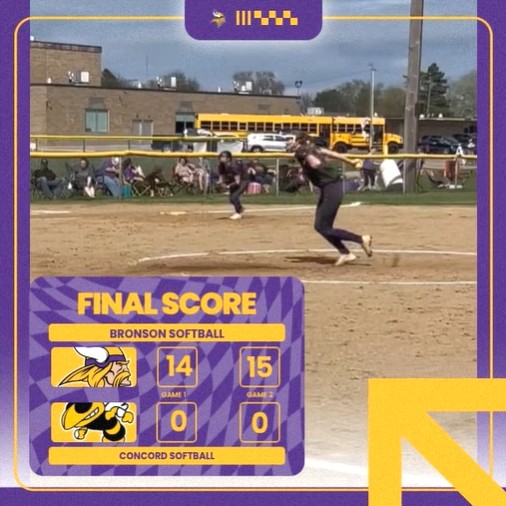 Bronson sweeps Concord in softball double header